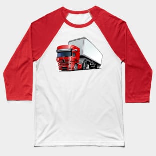 Cartoon semi truck Baseball T-Shirt